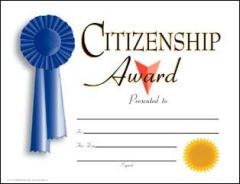 (pkg 25) Certificate / Citizenship Award
