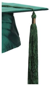 Graduation - Green Cap & Tassel - Customizable Program Cover