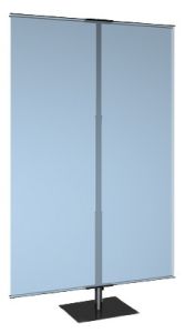 *Banner Stand | 36" | Square base | Black