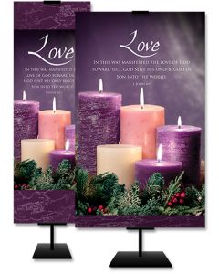 Advent Week 4 - Love, 1 John 4:9 (KJV)- Banner