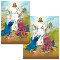 Easter-He Is Risen, Matt 28:6 (KJV)-Pkg 100 - Bulletin - Multiple Sizes