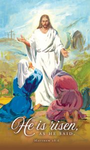 Easter-He Is Risen, Matt 28:6 (KJV)-Pkg 100-Announcement Folder