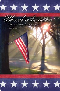 Patriotic - Blessed is the nation, Psalm 33:12 (KJV) - Pkg 100 - Standard Bulletin
