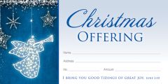 Christmas - Good Tidings - Luke 2:10 (KJV) - Pkg 100 - Offering Envelope
