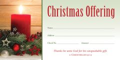 Christmas - Christmas floral - 2 Cor. 9:15 (KJV) - Offering Envelope