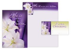 Easter – He is not here, Luke 24:6 (KJV) – Pkg 100 – Matching Set