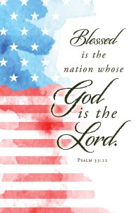Patriotic – Blessed is the nation, Psalm 33:12 (KJV) – Pkg 100 – Standard Bulletin