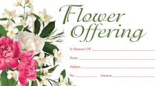 Flower Offering – (KJV) – Pkg 100 – Offering Envelope