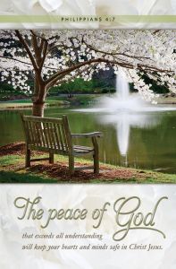 Funeral - The peace of God, Philippians 4:7 (CEB) - Pkg 100 - Standard Bulletin