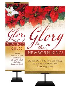 Christmas - Glory to the Newborn King - Luke 1:35 (CEB) - Banner
