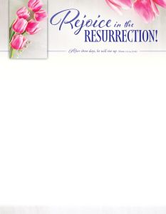 Easter – Rejoice in the Resurrection, Mark 10:34 (CEB) – Pkg 100 – Letterhead