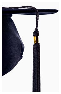 Graduation - Dark Blue Cap & Tassel - Customizable Program Cover