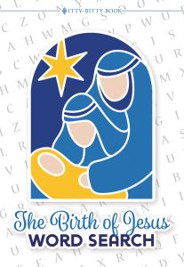 Christmas Activity Book – The Birth of Jesus Word Search – itty-bitty Bible Activity Book