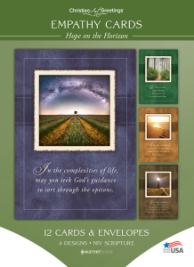 Empathy Cards – Hope on the Horizon – 12 Cards with NIV Scripture – Assorted Greeting Cards 