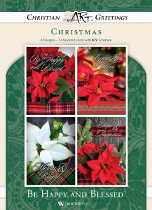 Christmas - Be Happy and Blessed (KJV) - Box of 12 - Assorted Boxed Greeting Cards