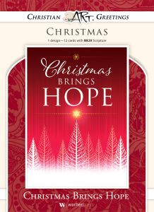 Christmas - Christmas Brings Hope, John 10:10 (NKJV) - Box of 12 - Boxed Greeting Cards