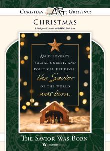 Christmas - The Savior Was Born, Isaiah 9:6-7 (NIV) - Box of 12 - Boxed Greeting Cards