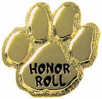 *Paw Honor Roll Pin (gold)