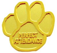 *Paw Perfect Attendance Pin (gold)