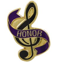 *Honor ( Note) Die-cut Lapel Pin