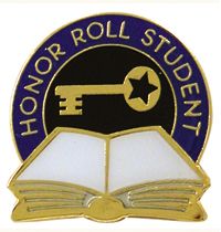 *Honor Roll Student Die-cut Lapel Pin