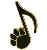 *Music note/Paw Die-cut Lapel Pin