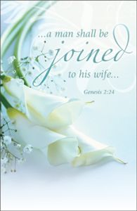 Special - Wedding - A Man Shall Be Joined To His Wife - Standard Size Bulletin