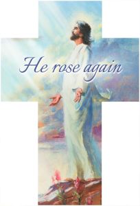 (pkg 25)  Bookmarks / Crosses | He rose again