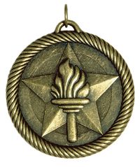 *Torch Medal - Antique Gold Finish