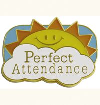 *Perfect Attendance Die-cut Lapel Pin
