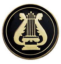 *Music Lyre Lapel Pin