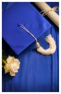 Graduation - Blue Cap & Tassel - Customizable Program Cover