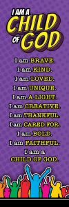 Kids - Kids Affirmations - I Am a Child of God; John 1:12 (NIV) - Pkg 25 - Bookmark