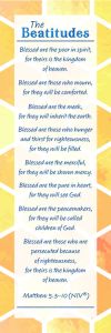The Beatitudes, Matthew 5:3-10 (NIV®) - Pkg 25 - Bookmark