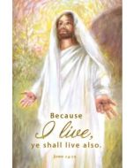 Easter - Because I Live - Bulletin - Multiple Sizes