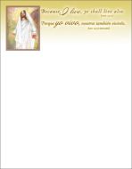 Easter - Because I Live - Bilingual Letterhead