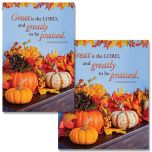 Thanksgiving - Great is the LORD - 1 Chronicles 16:25 - PKG 100 - Bulletin - Multiple Sizes