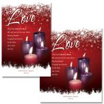 Advent - Love - God so loved - John 3:16 - Pkg 100 - Bulletin - Multiple Sizes
