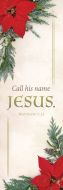 Christmas - call his name JESUS - Matthew 1:21 - Pkg 25 - Bookmark
