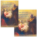 Christmas - They Shall Call His Name... - Matthew 1:23 (KJV) - Pkg 100 - Bulletin - Multiple Sizes