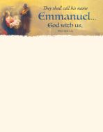Christmas - Nativity - They Shall Call His Name... - Matthew 1:23 (KJV) - Pkg 100 - Letterhead