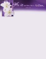 Easter – He is not here, Luke 24:6 (KJV) – Pkg 100 – Letterhead 