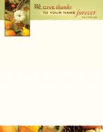 Thanksgiving - Give Thanks...Forever - Psalm 44:8b (CEB) - Pkg 100 - Letterhead