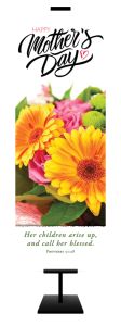 Mother’s Day - Happy Mother’s Day, Prov 31:28 (KJV) - 2' x 6' Fabric Banner