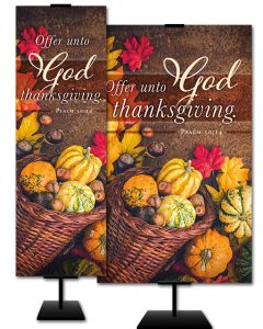 Thanksgiving - Offer to God our thanksgiving - Banner