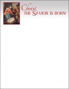 Christmas - Christ is born - Letterhead