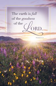 Inspirational - Goodness of the Lord, Psalm 33:5 (KJV) - Pkg 100 - Standard Bulletin
