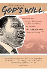 Black History - MLK - Martin Luther King, Jr. - He's allowed me to go to the mountain - I count all things but loss - Philippians 3:7-8 - Pkg 100 - Standard bulletin