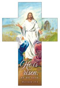 Easter-He Is Risen, Matt 28:6 (KJV)-Pkg 25-Bookmark Cross