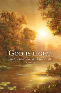 Inspirational - God is Light - 1 John 1:5 (KJV) - Pkg 100 -Standard Bulletin